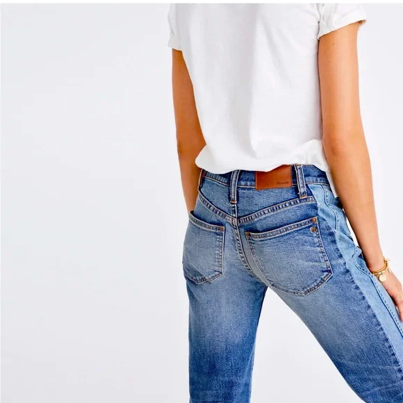 Madewell Cruiser Straight Crop Jeans: Pieced Edition - Picture 2 of 7